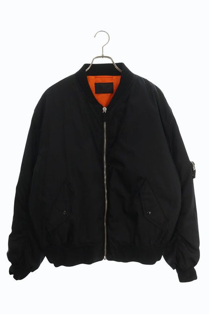 Prada Sgb903 Re-nylon Logo Plate Nylon Bomber Blouson Men's XXL