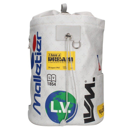 Louis Vuitton M44616 Monogram White Chalk Backpack For Men