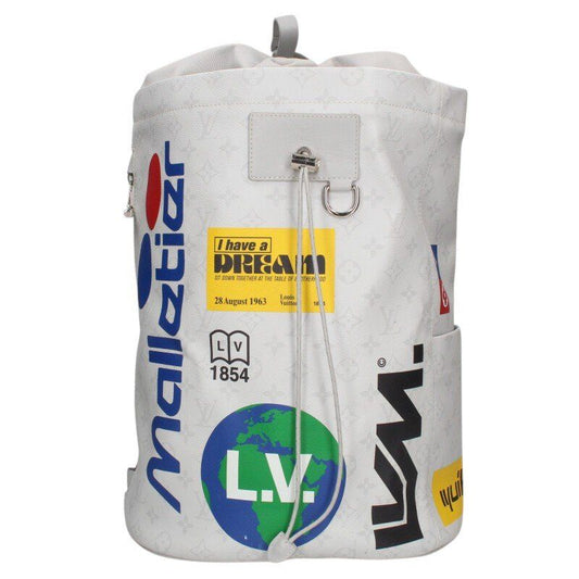 Louis Vuitton M44616 Monogram White Chalk Backpack For Men