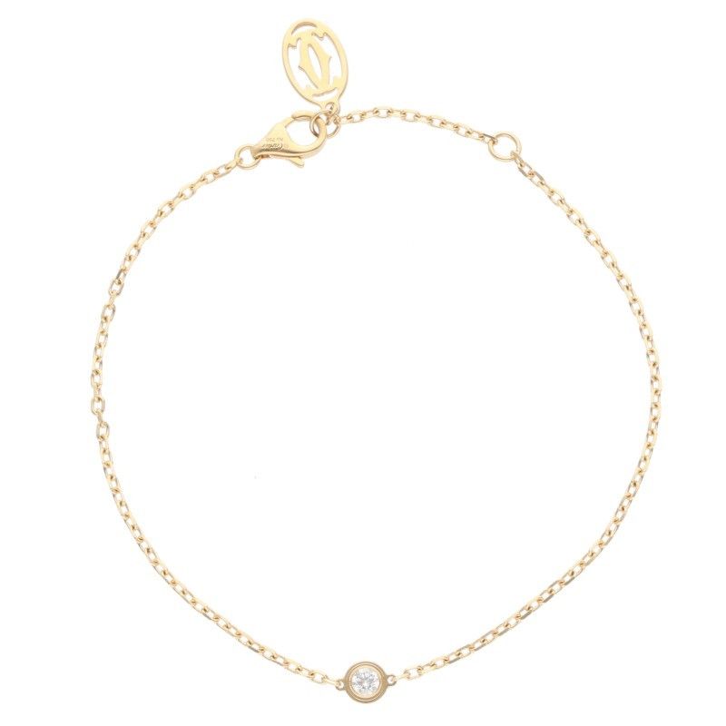 Cartier Diamants Légers D'amour SM 18K Yellow Gold Diamond Bracelet Men's SM
