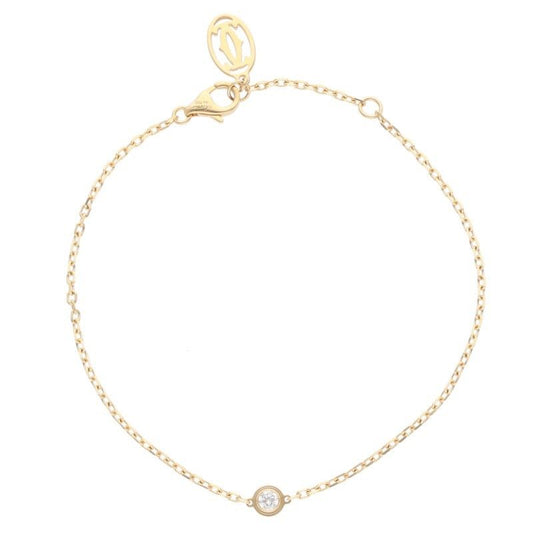 Cartier Diamants Légers D'amour SM 18K Yellow Gold Diamond Bracelet Men's SM