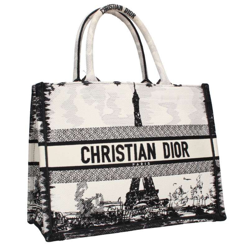Christian Dior BOOK TOTE Book Tote Eiffel Tower Embroidered Handbag Men's