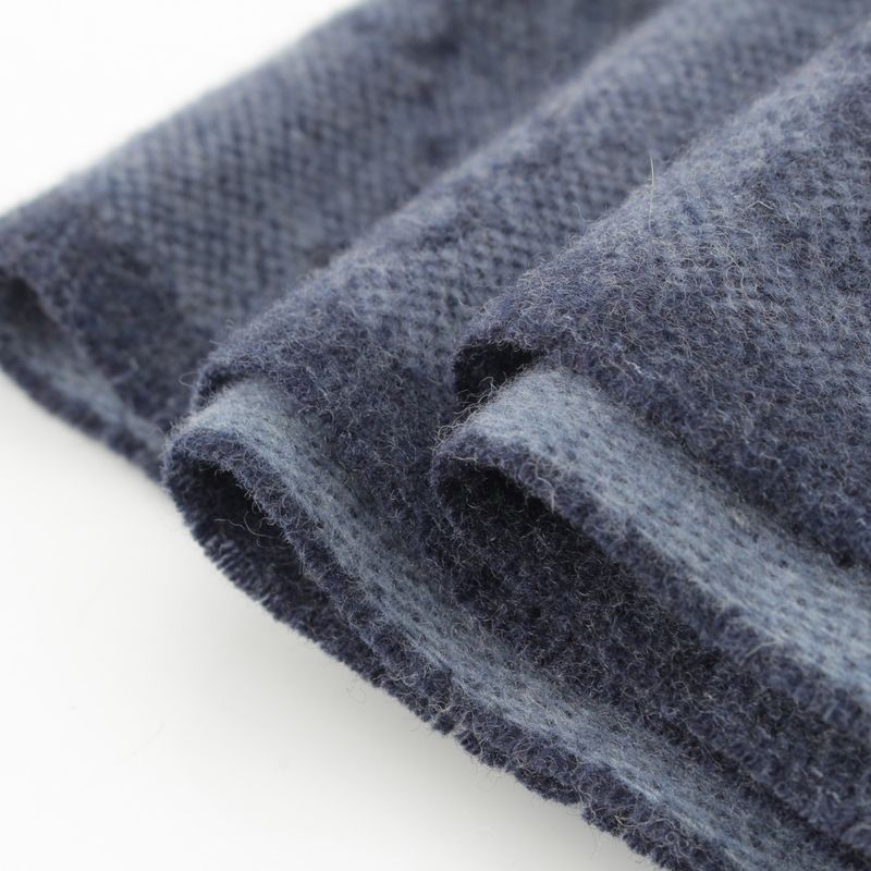 Gucci Wool GG Sherry Line Fringe Scarf 570603 Navy