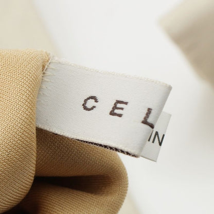 Celine Leather Triomphe Long Gloves White