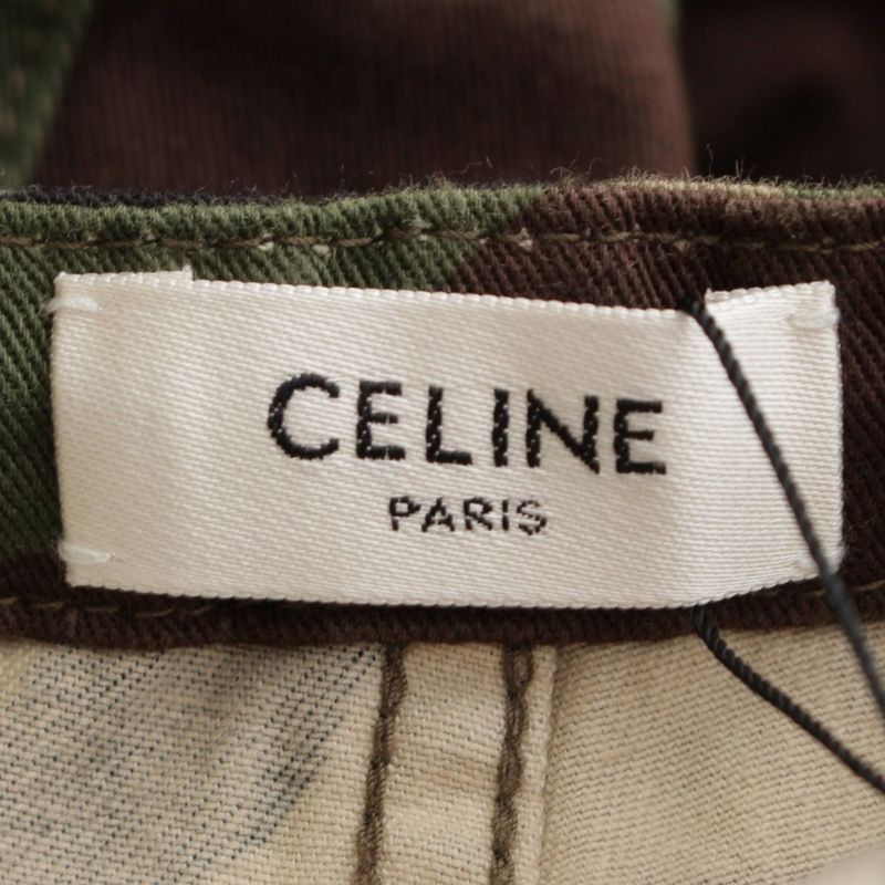 Celine 21SS Loose Fit Camouflage Cargo Pants Bottoms 2z133494m Khaki 44