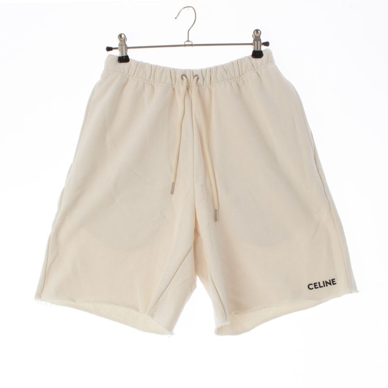 Celine Cotton Fleece Shorts Bottoms 2z063670q.01cb Off White XS