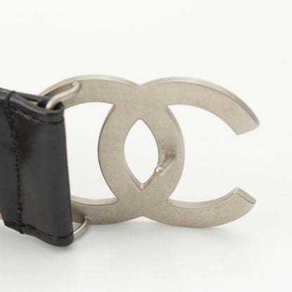 Chanel Leather B12A Belt Black 80/32