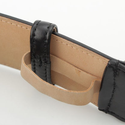 Chanel Leather B12A Belt Black 80/32