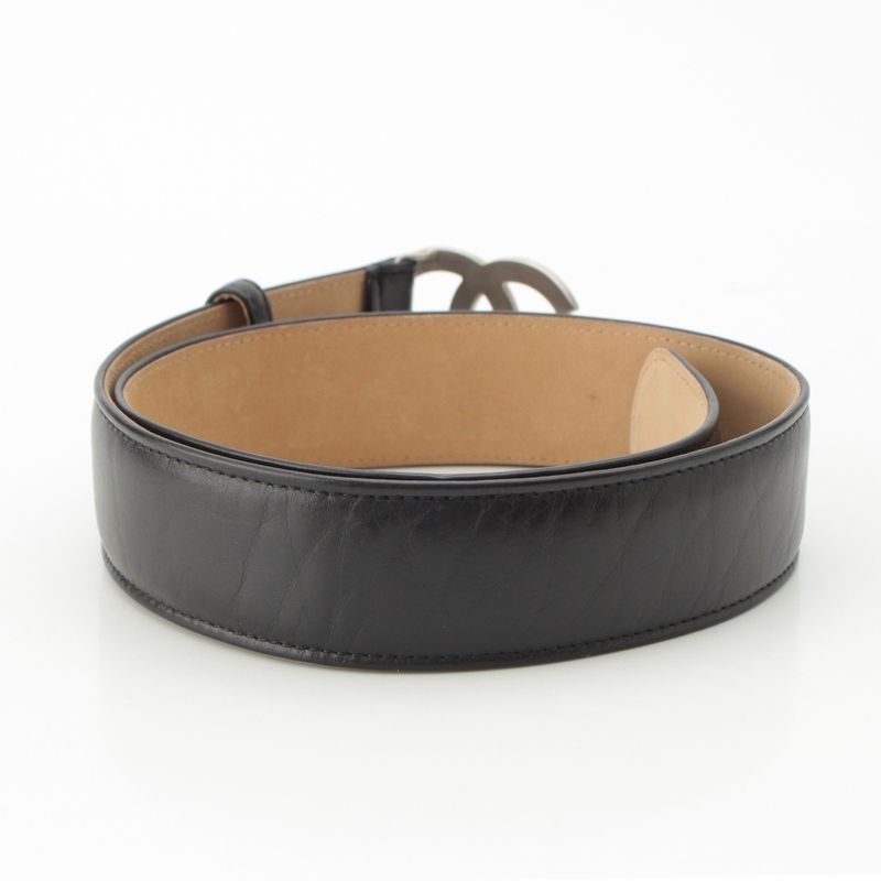 Chanel Leather B12A Belt Black 80/32