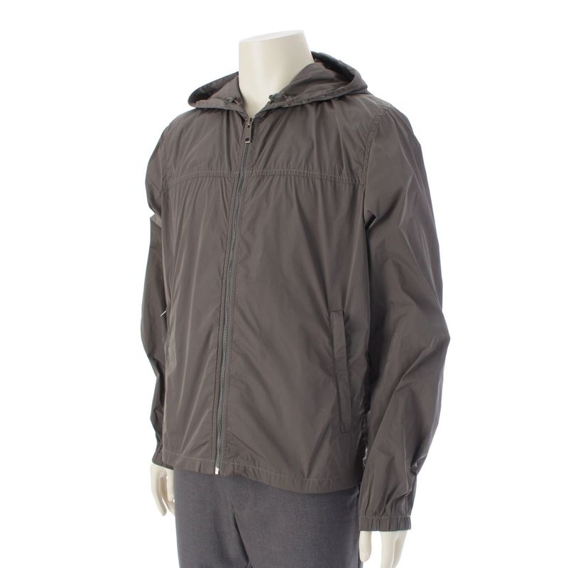 Prada '15 Zip Up Hooded Jacket Hoodie Gray 50