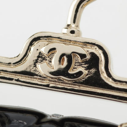 Chanel B23C Metal Resin Costume Pearl Matelasse Bag Hanger Coco Mark J Brooch