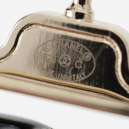 Chanel B23C Metal Resin Costume Pearl Matelasse Bag Hanger Coco Mark J Brooch