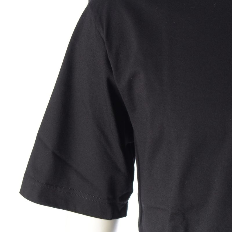 Prada 24 Cotton Re-nylon Triangle Logo Short Sleeve Tee Top Ujn661 Black M