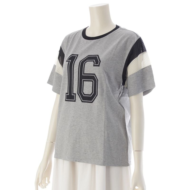 Celine 23SS Cotton Mesh Logo 16 Sez Short Sleeve T-shirt Top 2x477671q Gray XS