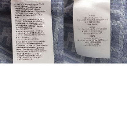 Fendi 24 Denim Zucca Pattern Zip Up Short Sleeve Shirt Jacket Top Flf790 Blue 38