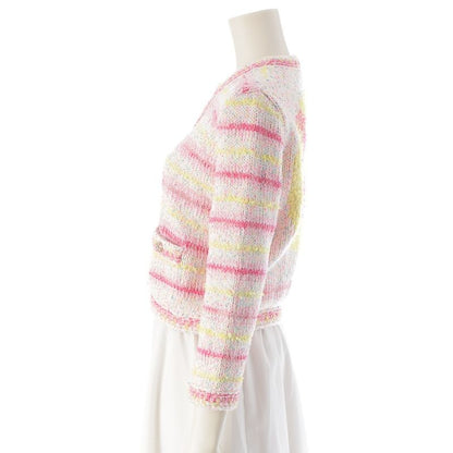 Chanel 24C Knit Cotton COCO Heart Coco Mark Heart Cardigan Top Jacket P76603
