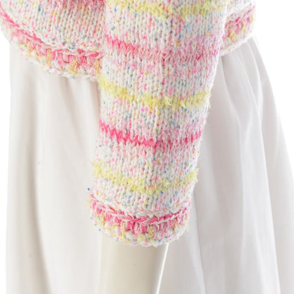 Chanel 24C Knit Cotton COCO Heart Coco Mark Heart Cardigan Top Jacket P76603