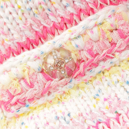 Chanel 24C Knit Cotton COCO Heart Coco Mark Heart Cardigan Top Jacket P76603