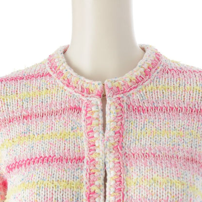 Chanel 24C Knit Cotton COCO Heart Coco Mark Heart Cardigan Top Jacket P76603