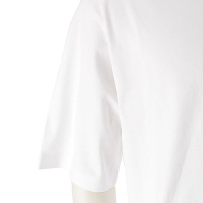 Prada Cotton Triangle Logo Cotton Cool Neck Short Sleeve Tee Ujn861 White M