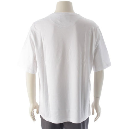 Prada Cotton Triangle Logo Cotton Cool Neck Short Sleeve Tee Ujn861 White M