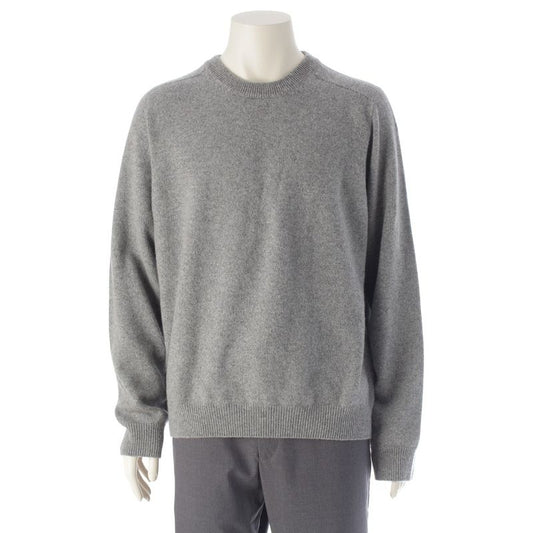Celine Triomphe Cashmere Cool Neck Knit Sweater 2ad3x384d Grey XXL