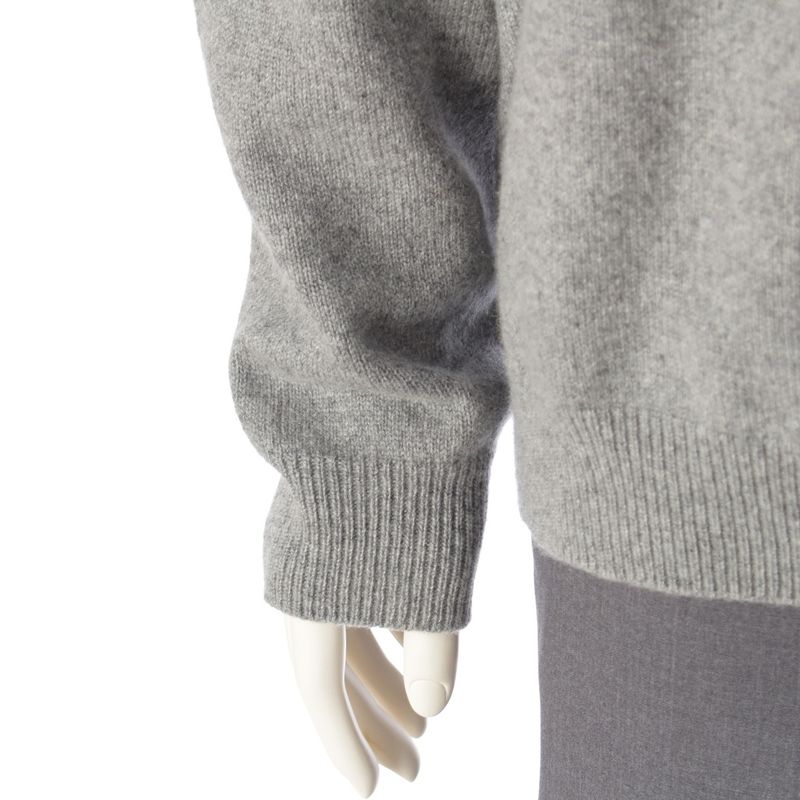 Celine Triomphe Cashmere Cool Neck Knit Sweater 2ad3x384d Grey XXL