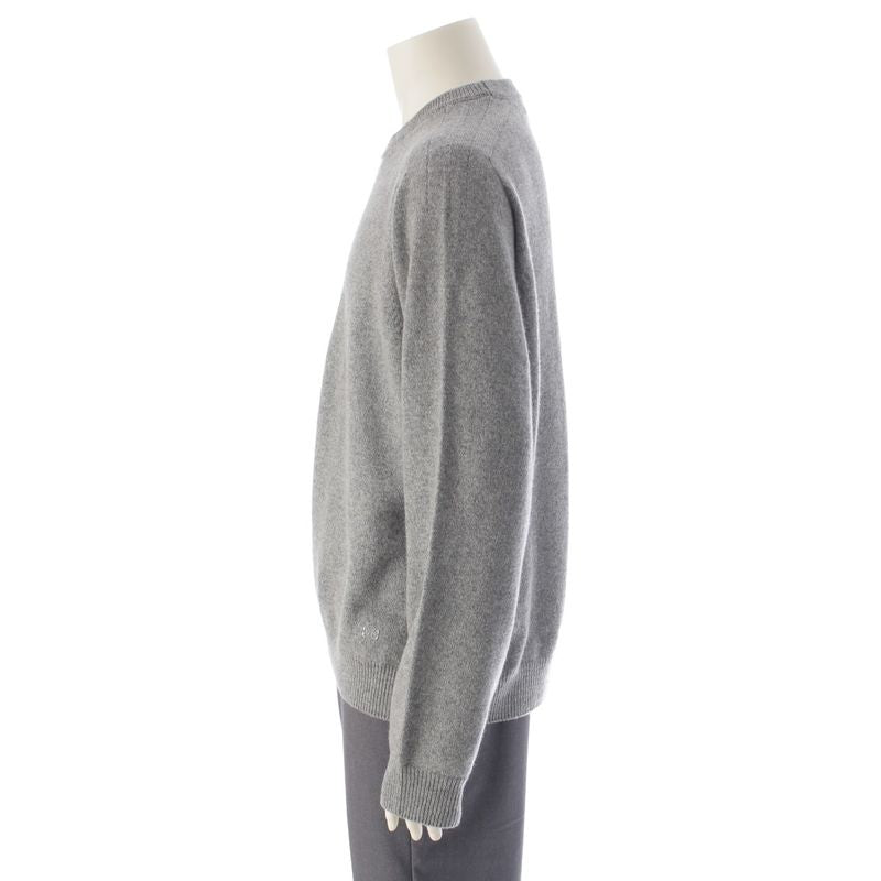Celine Triomphe Cashmere Cool Neck Knit Sweater 2ad3x384d Grey XXL