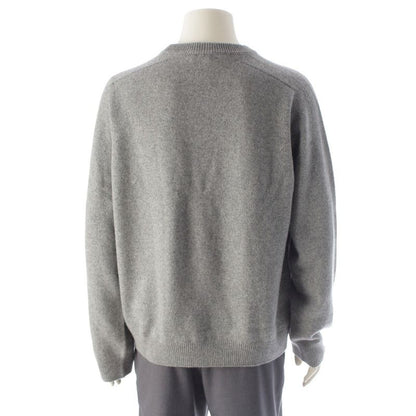 Celine Triomphe Cashmere Cool Neck Knit Sweater 2ad3x384d Grey XXL