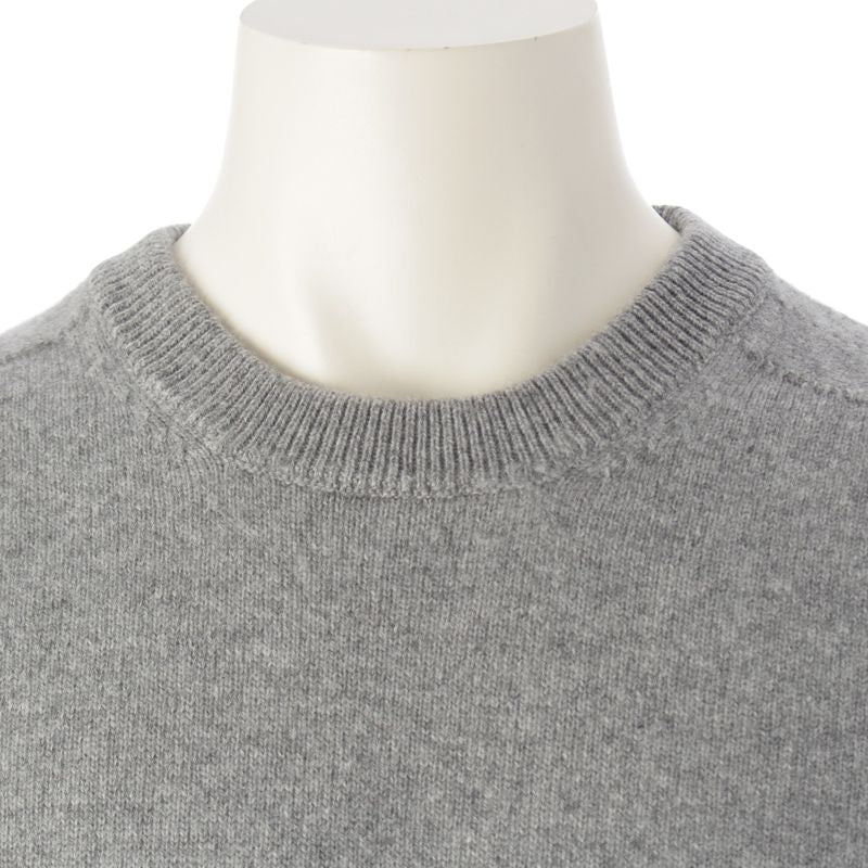 Celine Triomphe Cashmere Cool Neck Knit Sweater 2ad3x384d Grey XXL