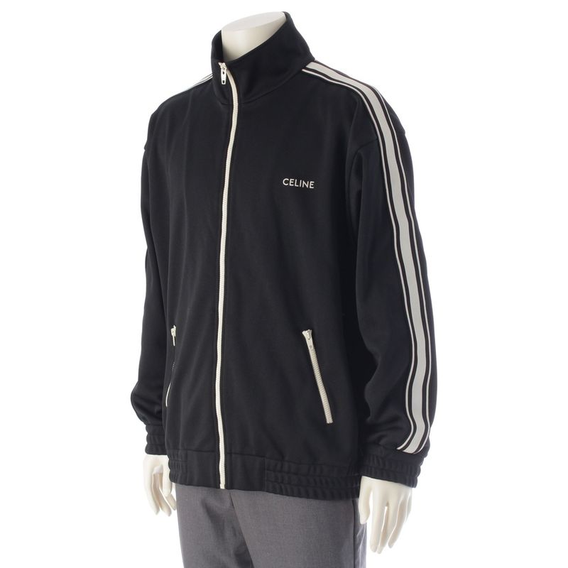Celine 2024 Logo Track Jacket Jersey 2y490121o Black XL