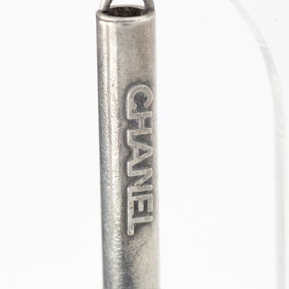 Chanel Sv925 Coco Mark Logo Earrings Silver