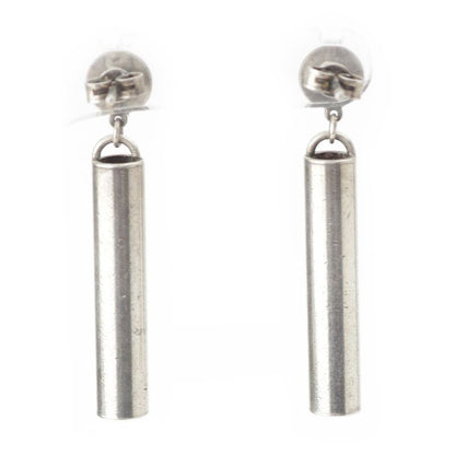 Chanel Sv925 Coco Mark Logo Earrings Silver