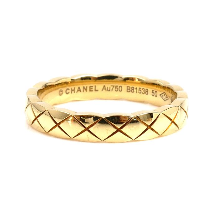 Chanel 18K Yellow Gold Yellow Gold Coco Crush Ring J11794 9.5 Size 50 3.8g