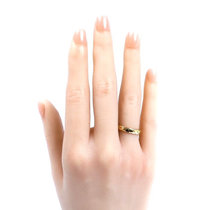 Chanel 18K Yellow Gold Yellow Gold Coco Crush Ring J11794 9.5 Size 50 3.8g