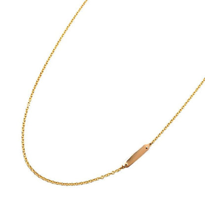 Tiffany & Co 18K Pink Gold Pink Gold Tag Chain Mini Necklace 4.3g 46cm (18.11in)