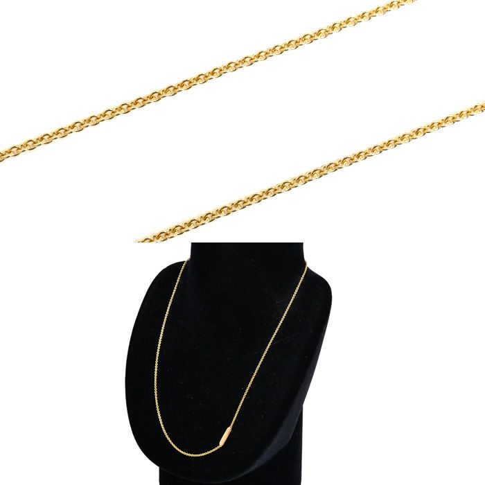 Tiffany & Co 18K Pink Gold Pink Gold Tag Chain Mini Necklace 4.3g 46cm (18.11in)