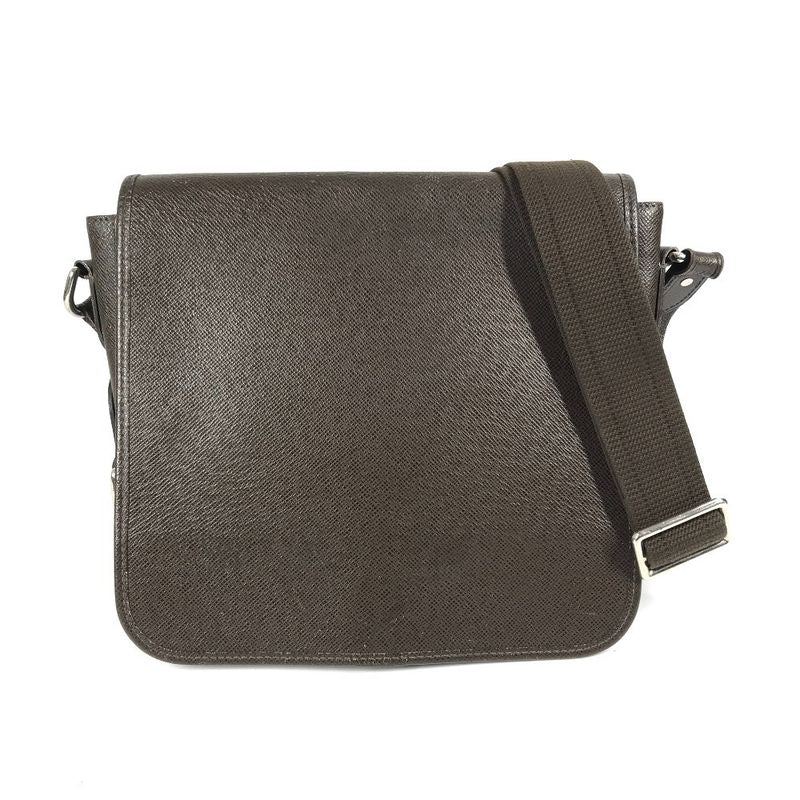 Louis Vuitton Shoulder Bag Andrei M32488 Taiga Leather Grizzly Brown