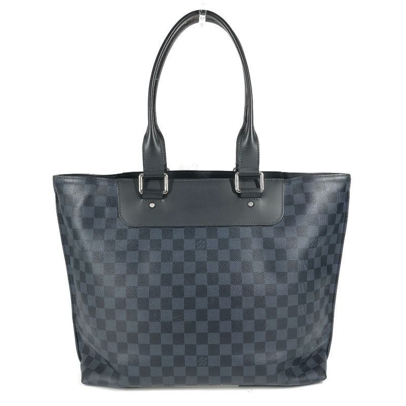 Louis Vuitton Shoulder Bag Cabas Voyage N41397 Damier Cobalt Canvas Navy