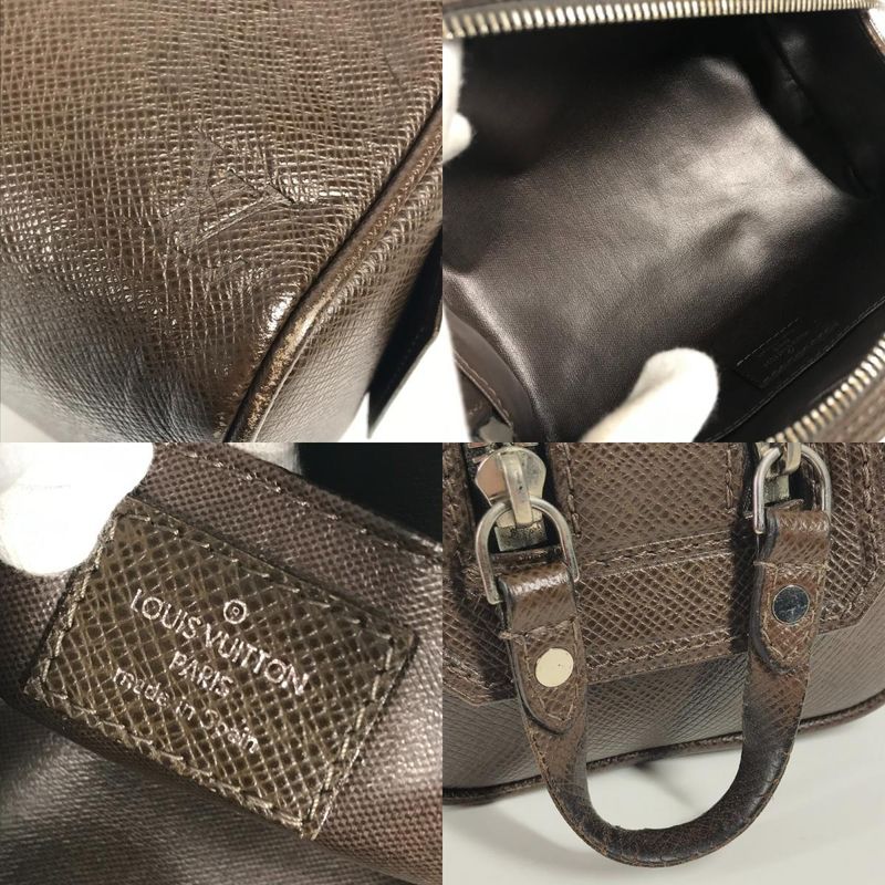 Louis Vuitton Second Bag Trousse Ivan M32498 Taiga Leather Grizzly Brown