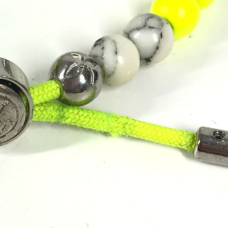 Louis Vuitton Bracelet Bra Scuff Monogram Beads M00510 Metal Yellow