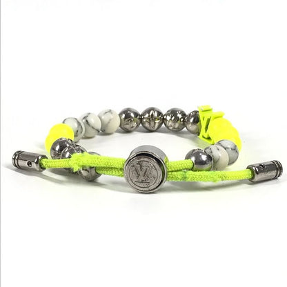 Louis Vuitton Bracelet Bra Scuff Monogram Beads M00510 Metal Yellow