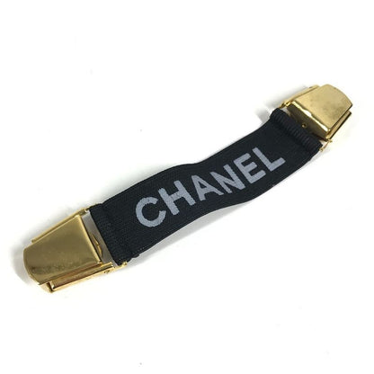 Chanel Bracelet Belt Armband Rubber Black