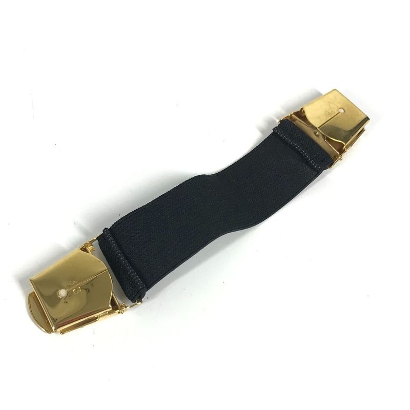Chanel Bracelet Belt Armband Rubber Black