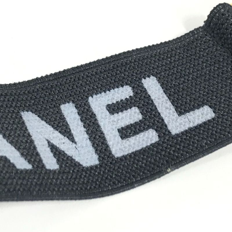 Chanel Bracelet Belt Armband Rubber Black