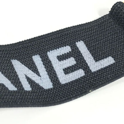 Chanel Bracelet Belt Armband Rubber Black