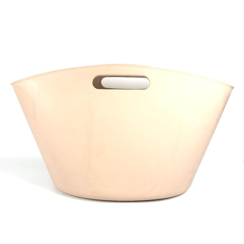 Gucci Handbag Bucket Bag Logo Laundry Bag 511261 Rubber Beige