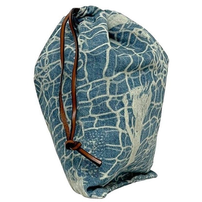 Loewe Drawstring Pouch Light Blue Paurazibiza Clutch Bag Denim
