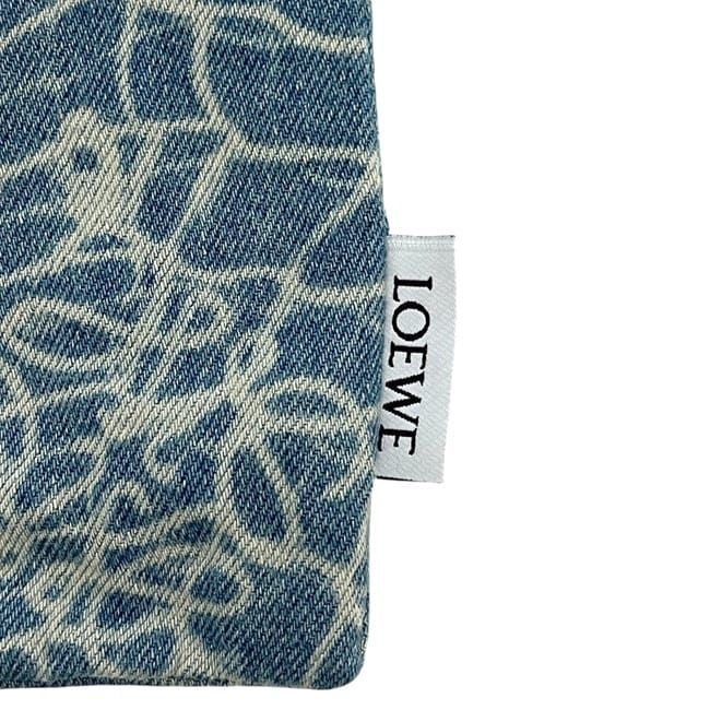 Loewe Drawstring Pouch Light Blue Paurazibiza Clutch Bag Denim