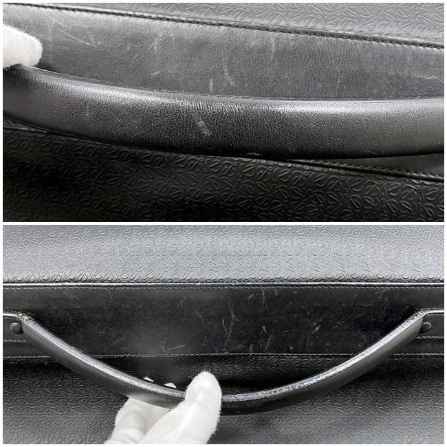 Loewe Garment Case Black Anagram Costume Bag Leather Preowned